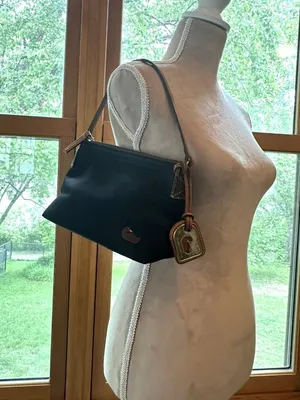 Dooney & Bourke Black Nylon Small Shoulder Bag Duck Logo Y2K Purse thumbnail 1
