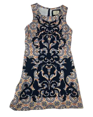 Anthropologie Vanessa Virginia women's 8 medium Dress sleeveless sheath floral e thumbnail 1