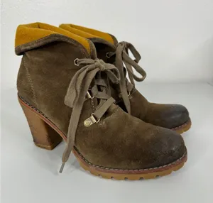 Ugg Y2K Calynda Suede Heeled Boots Size‎ 7.5 thumbnail 1