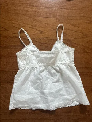 Brandy Melville White Lace Tank Top thumbnail 3