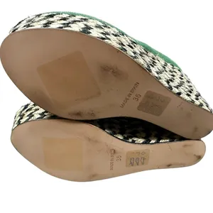 Free People Suede Lace Up Charade Espadrille Wedge Heels Green Size 36 US 5.5 thumbnail 14