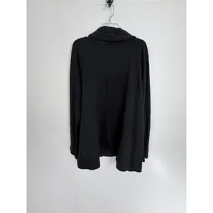 Lululemon Black Wrap Jacket Cowl Neck Asymmetrical Zip Size 12 thumbnail 11