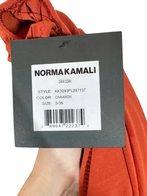 NEW NWT Norma Kamali Diana Gown One Shoulder Ruched Bodycon Maxi Dress Cinnamon thumbnail 8