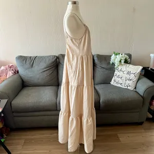 Backless Beige Maxi Dress Tan thumbnail 7