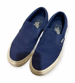 Vans unisex classic Navy Slip-On Shoes size 7 1/2 thumbnail 1