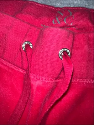 New York & Company Velour Track Pants Size M Pink thumbnail 2