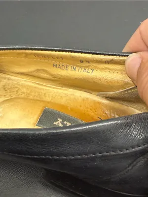 Bally Tempest Black Leather Loafers Well Loved Size 8.5 thumbnail 7