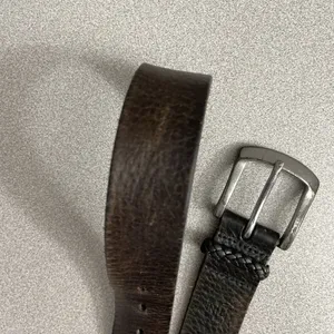 Lauren Ralph Lauren Brown Leather Belt Silver Buckle Distressed Large 1 3/8th" thumbnail 11