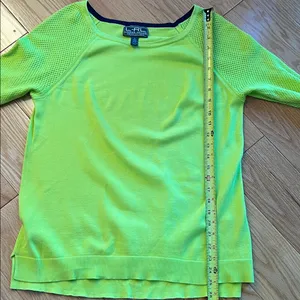 Ralph Lauren Neon Yellow/ green Crew Neck Sweater activewear womens XL thumbnail 6