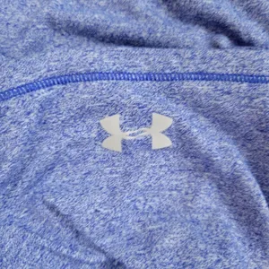 Under Armour‎ Women Blue Short Sleeve Running Training Shirt Top UA HeatGear thumbnail 8
