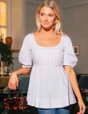Tuckernuck White Nealy Puff Sleeve Blouse thumbnail 1