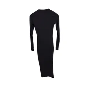 SKIMS Fits Everybody Crew Neck Long Sleeve Maxi Dress Black S NWT ( sold out) thumbnail 6