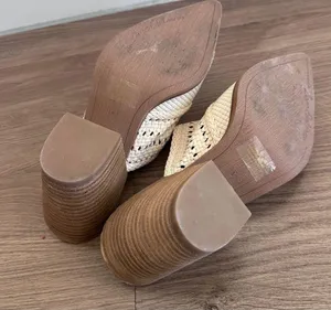 Sam Edelman Lillianna Slip-On Leather Heel Mules Ivory Pointed Toe Size 8.5 thumbnail 5