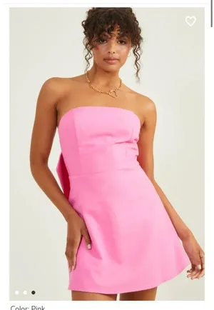 Altar'd State Bow Dress Mini Strapless thumbnail 2