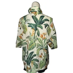 NWT Farm Rio X adidas tropical breeze cream Green shirt Small Lightweight thumbnail 11