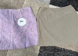 Princess Polly Floral Purple and Beige Mini Skirt Set thumbnail 1