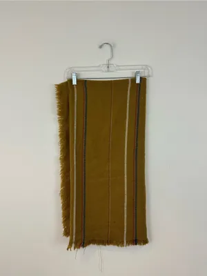 Madewell Mustard Stripe Fringe Scarf One Size thumbnail 4