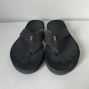 Teva Mush II Flip-Flop Sandals Shoes Black Supportive Comfort Women's Size 7 thumbnail 3