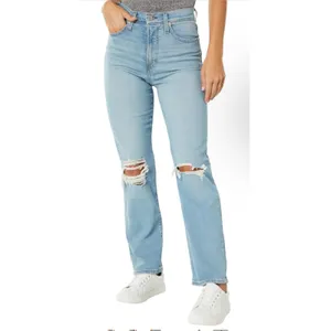 Madewell Perfect Vintage Straight Jeans Danby Wash Knee Rip‎ 27 Clean Girl thumbnail 2