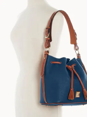 Dooney & Bourke Bucket Drawstring Tasha Midnight Blue EUC thumbnail 4