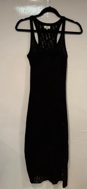 Aerie Black Lace Maxi Tank‎ Swimsuit coverup Dress thumbnail 1