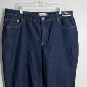 NWT Abercrombie‎ & Fitch Curve Love High Rise Loose Jean Dark Wash Size 34 thumbnail 7