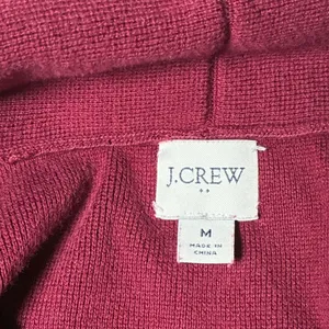 J.Crew Shawl Collar Open Front Cardigan Cotton Knit Burgundy Womens Medium M thumbnail 4