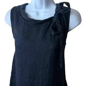 Unbranded‎ 100% Linen Made In Italy Tie Neck A-Line Dress Resort Travel Luxury S thumbnail 3