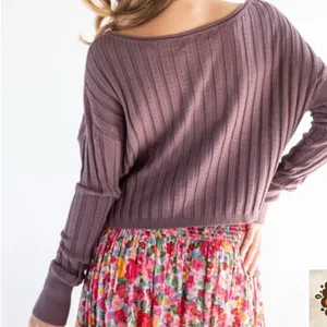 Natural Life Patti Ribbed Knit Layering Sweater XL Boho Chic Feminine Cottage thumbnail 2