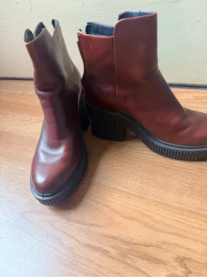 Ecco Women's Platform Ankle Boots - Chestnut Brown thumbnail 3