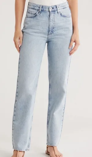 Rag & Bone Hattie Mid Rise Straight Leg‎ Jeans In Oconee Size 27 thumbnail 1