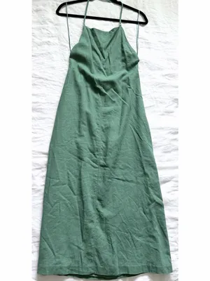Zara Linen Blend Strappy Midi Dress thumbnail 8