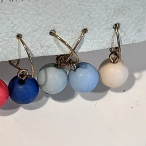 Free People Hair Rings Colorful Matte Bead Ball Hair Accessories Set thumbnail 9