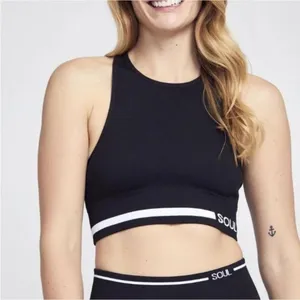 SoulCycle Longline Ribbed‎ Sports Bra Women's Small Black Activewear thumbnail 6