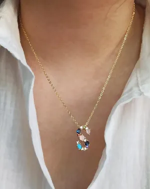 “s” Initial Necklace Gold thumbnail 2