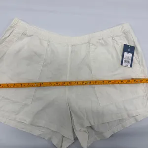 Universal Thread Womens XXL White Linen Blend Elastic Waist Patch Pocket Shorts thumbnail 4