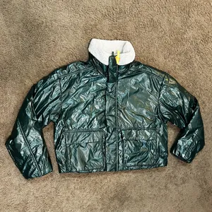 All in Motion Women’s Hooded Jacket Green Full Zip Sherpa Lined Size L NWT thumbnail 3