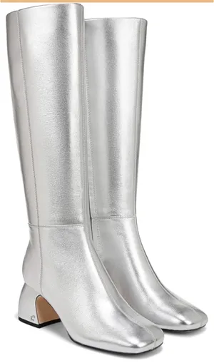 New Sam Edelman, high silver boots, size 6 no box thumbnail 2