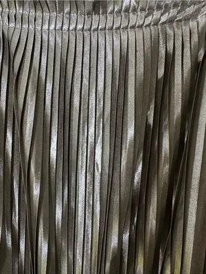 Banana Republic Metallic Silver Pleated Midi Dressy Womens Sz 10 thumbnail 5