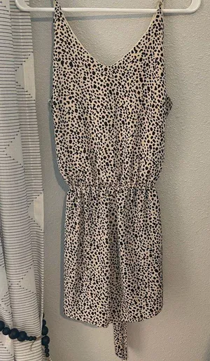 She & Sky Leopard romper thumbnail 1