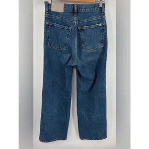 Everlane the way high wide leg flare denim jean medium wash women’s 25 thumbnail 5