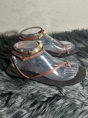 Madewell The Vira Bangle Ankle-Wrap Sandal in Leather Leather Ankle-Strap Flat 8 thumbnail 8
