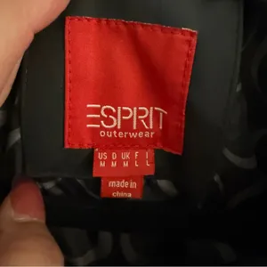 Esprit Women's Black Belted Jacket Size Medium VINTAGE! thumbnail 2