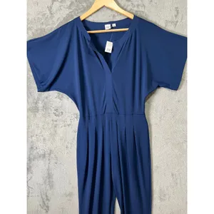 GAP Navy Kimono Sleeve Jumpsuit Relaxed Draped Fit Minimalist‎ Chic Size XS New thumbnail 3