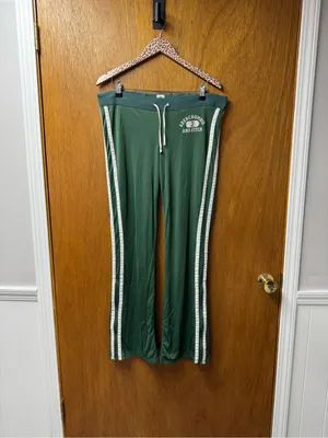 Abercrombie & Fitch A&F Vintage 2000s 90s Y2K Nylon Track Pants Green Medium thumbnail 15