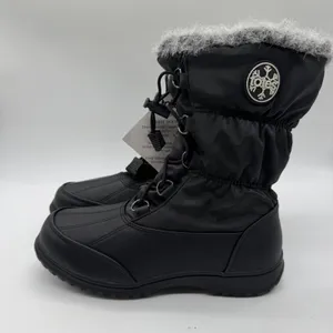 Totes April Black Wide Width Snow Boots Womens 5W Thermolite Insulated Faux Fur thumbnail 3
