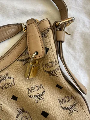 MCM Visetos Signature Beige HOBO Bag thumbnail 4