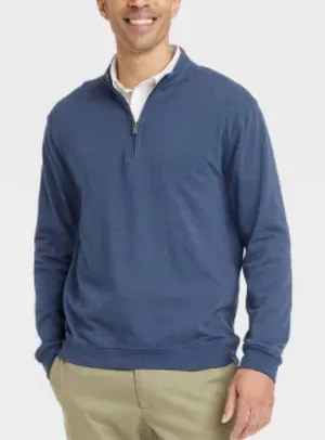 Goodfellow & Co Men's Blue Quarter-Zip Sweater thumbnail 1