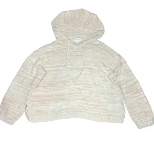 Soma WKND Women's Large Pink‎ Marshmallow Knit Long Sleeve Cropped Hoodie thumbnail 2