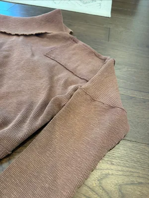 We The Free Free People Not So Ordinary Polo Top Size Small in Mauve - C59-002 thumbnail 7